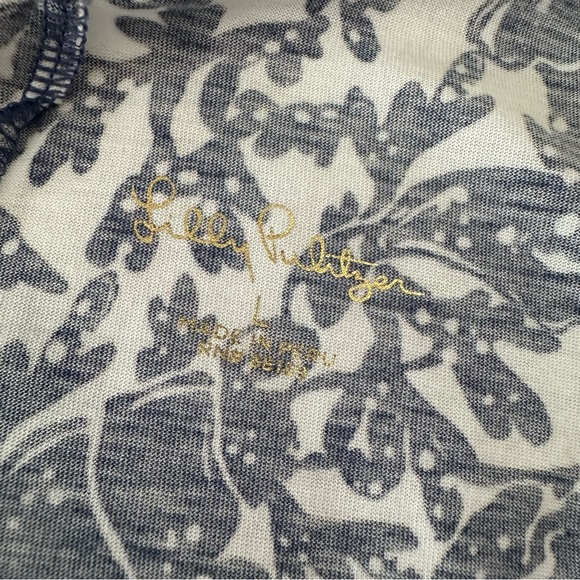 Lilly Pulitzer Krillin It Blue White Lobster Print Flounce Dress Womens Large - Picture 7 of 8